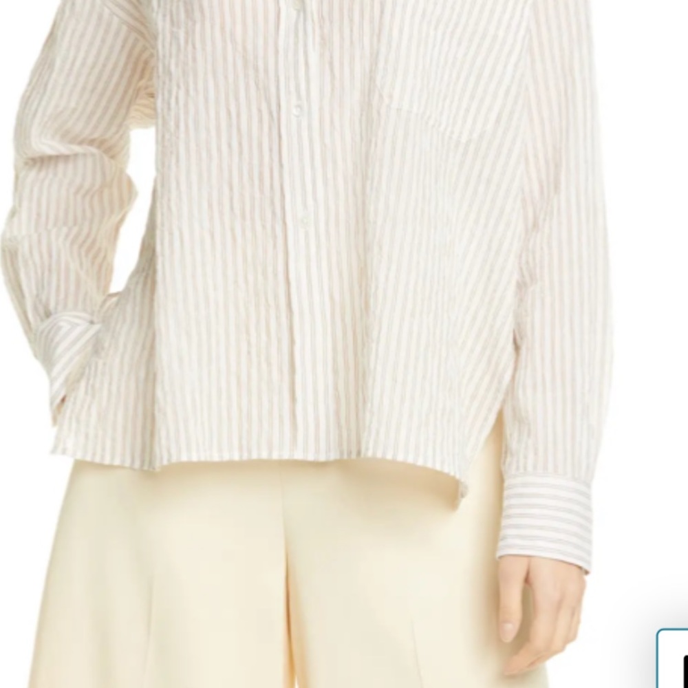 Stripe Boxy Woven Shirt - Picture 2 of 5